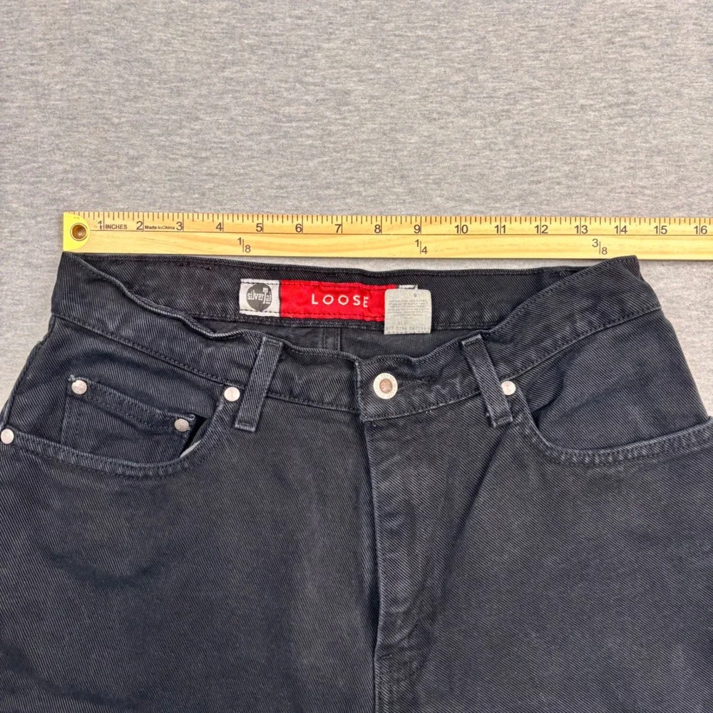 Levis SilverTab Loose Fit Jeans Black Baggy Denim W31 L32 Vintage Style Y2K